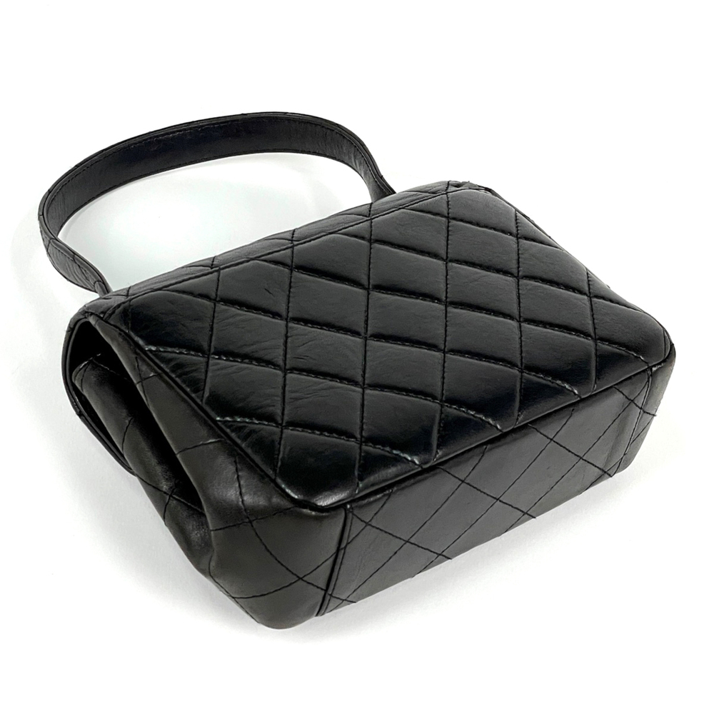 Chanel Coco Mark Handbag, Matelassé Leather, Black, Women's - Picture 2 of 11